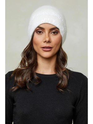 Soft Cashmere Czapka w kolorze białym rozmiar: onesize