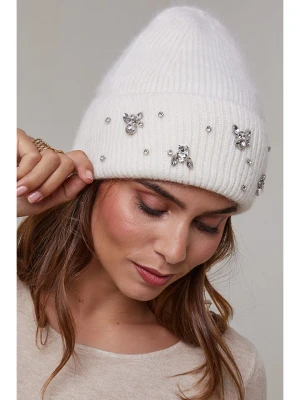 Soft Cashmere Czapka w kolorze białym rozmiar: onesize