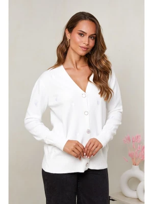 Soft Cashmere Kardigan w kolorze białym rozmiar: 38/40