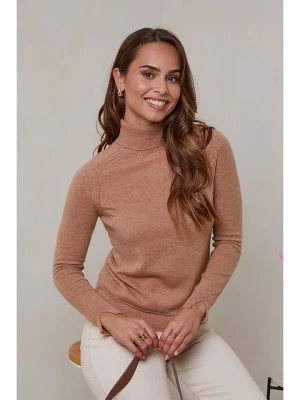 Soft Cashmere Kaszmirowy golf w kolorze jasnobrązowym rozmiar: L