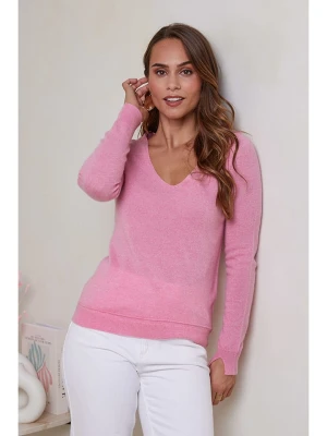 Zdjęcie produktu Soft Cashmere Kaszmirowy sweter w kolorze jasnoróżowym rozmiar: L