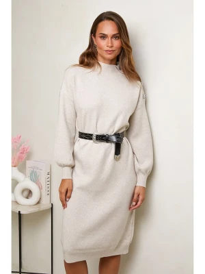 Soft Cashmere Sukienka dzianinowa w kolorze beżowym rozmiar: 34/36