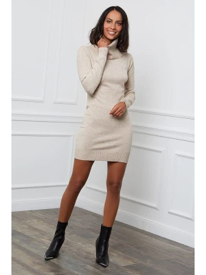 Soft Cashmere Sukienka dzianinowa w kolorze beżowym rozmiar: 38/40
