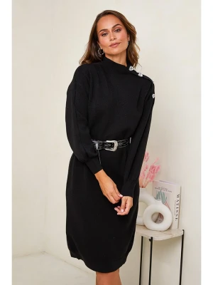 Soft Cashmere Sukienka dzianinowa w kolorze czarnym rozmiar: 34/36
