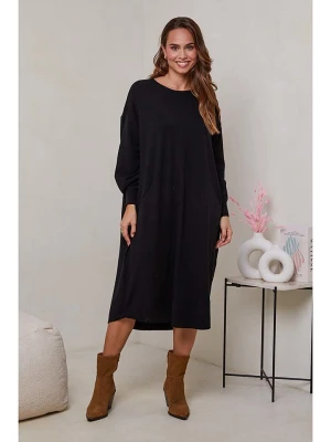 Soft Cashmere Sukienka dzianinowa w kolorze czarnym rozmiar: 38/40