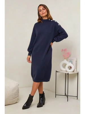 Soft Cashmere Sukienka dzianinowa w kolorze granatowym rozmiar: 38/40