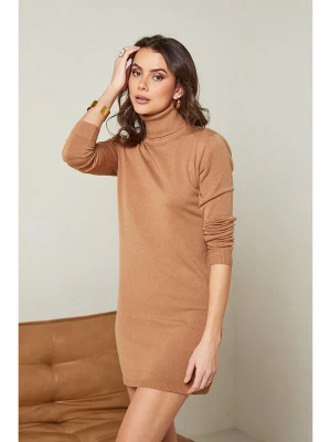 Soft Cashmere Sukienka dzianinowa w kolorze karmelowym rozmiar: 38/40