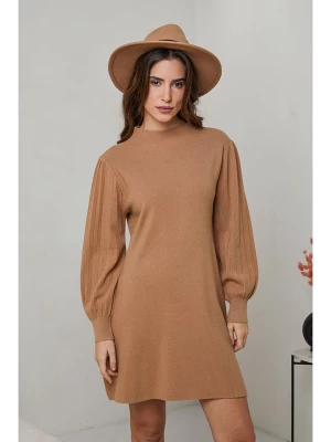 Soft Cashmere Sukienka dzianinowa w kolorze karmelowym rozmiar: 34/36