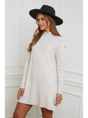 Soft Cashmere Sukienka dzianinowa w kolorze kremowym rozmiar: 34/36