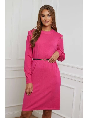Soft Cashmere Sukienka dzianinowa w kolorze różowym rozmiar: 38/40