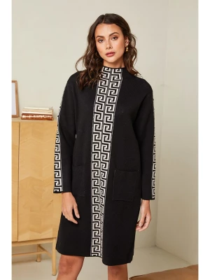 Soft Cashmere Sukienka w kolorze czarno-beżowym rozmiar: 38/40