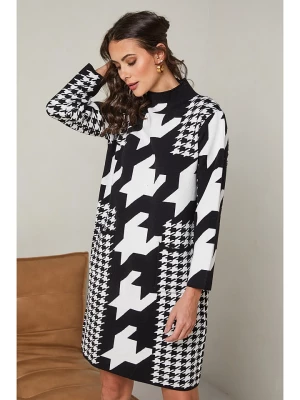 Soft Cashmere Sukienka w kolorze czarno-białym rozmiar: 38/40