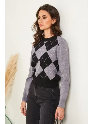 Soft Cashmere Sweter w kolorze czarno-szarym rozmiar: 38/40