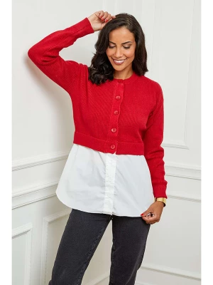 Soft Cashmere Sweter w kolorze czerwono-białym rozmiar: 38/40