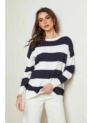 Soft Cashmere Sweter w kolorze granatowo-białym rozmiar: 38/40