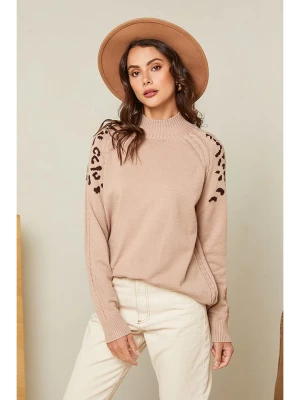 Soft Cashmere Sweter w kolorze beżowo-czarnym rozmiar: 38/40