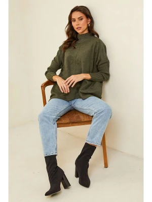 Soft Cashmere Sweter w kolorze khaki rozmiar: 38 / 40