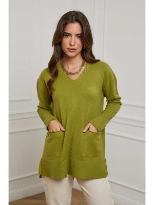 Soft Cashmere Sweter w kolorze oliwkowym rozmiar: 34/36