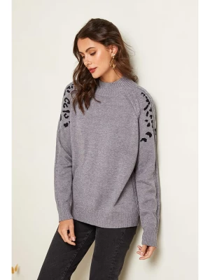 Soft Cashmere Sweter w kolorze szaro-czarnym rozmiar: 34/36