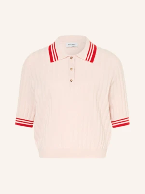 Soft Goat Dzianinowa Koszulka Polo Z Kaszmiru rosa