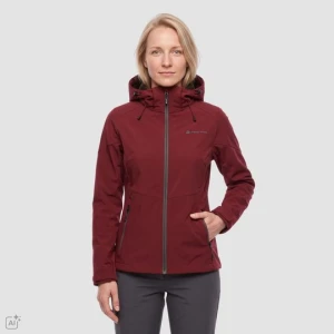 Softshell damski trekkingowy Hoora 2 czerwony Alpine Pro