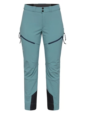 Haglöfs Softshellowe spodnie narciarskie w kolorze turkusowym rozmiar: 34