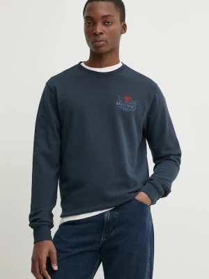 Solid bluza bawełniana ORMAN męska kolor granatowy z aplikacją 21108522.194010