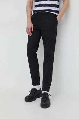 Solid spodnie męskie kolor czarny proste