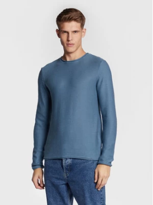 Solid Sweter 21104152 Niebieski Regular Fit