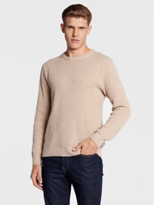 Solid Sweter 21107143 Beżowy Regular Fit