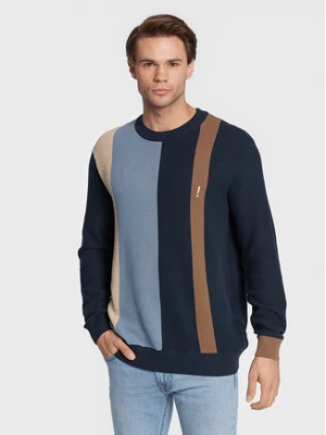 Solid Sweter 21107243 Granatowy Regular Fit
