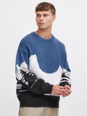 Solid Sweter 21108047 Niebieski Regular Fit