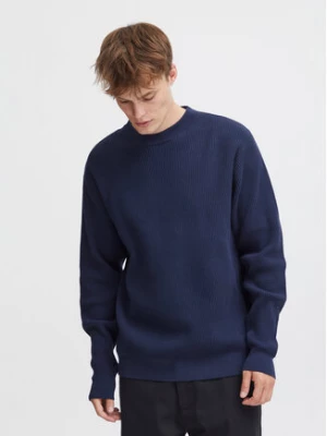 Solid Sweter 21108052 Niebieski Regular Fit