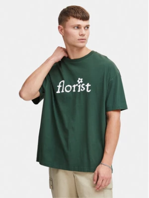Solid T-Shirt 21108143 Zielony Regular Fit
