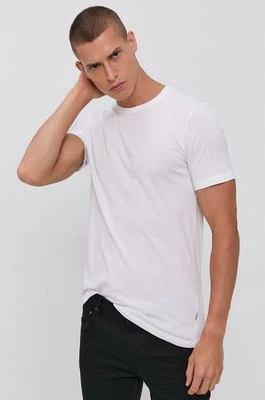 Solid T-shirt bawełniany kolor biały gładki