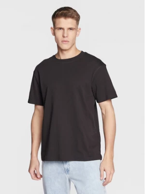 Solid T-Shirt Danton 21107307 Czarny Boxy Fit
