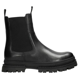 Czarne botki męskie sztyblety z czarnej skóry licowej 20018-51 Wojas