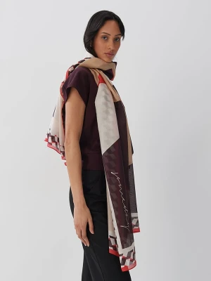 Someday Chusta ze wzorem z dodatkiem jedwabiu - 190 x 100 cm rozmiar: onesize