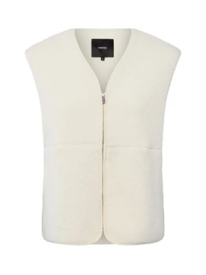 Someday Damska kamizelka z pluszowego futra - Uliv Kobiety Sztuczne włókno biały jednolity,