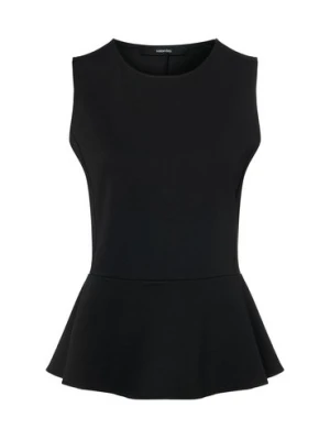 Someday Damski top z peplumem - Kahedda Kobiety czarny jednolity,