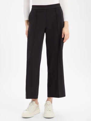 Someday Damskie spodnie materiałowe - Charlie cropped Kobiety Sztuczne włókno czarny jednolity,