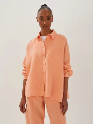 Someday Lniana koszula w kolorze pomarańczowym rozmiar: M