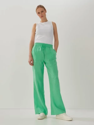 Someday Lniane spodnie w kolorze zielonym rozmiar: 36