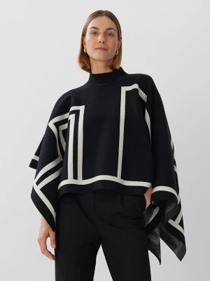 Someday Ponczo w kolorze czarno-białym rozmiar: onesize