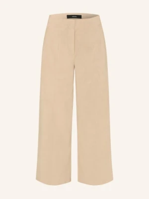 Someday Spodnie 7/8 Curilo Velours W Stylu Skórzanym beige