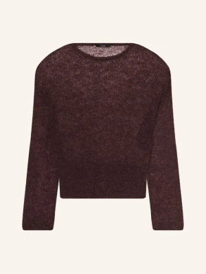 Someday Sweter Tivora Z Moherem rot CIEMNOBRĄZOWY