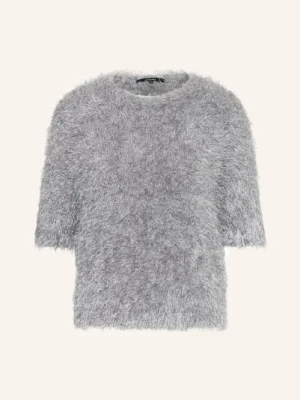 Someday Sweter Z Dzianiny Tooni Z Brokatową Przędzą silber SZARY