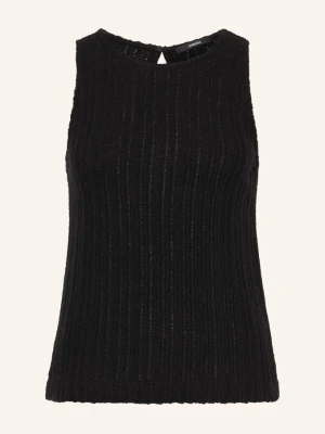 Someday Sweter Z Dzianiny Udenise schwarz CZARNY
