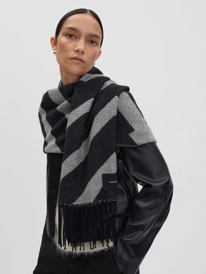 Someday Szal w kolorze czarno-szarym rozmiar: onesize