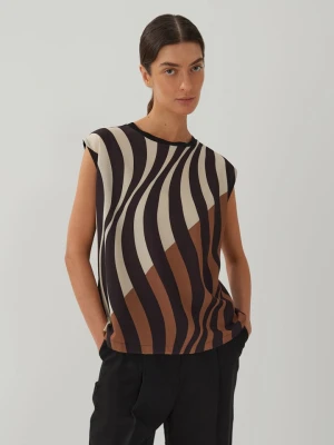 Someday Top w kolorze brązowo-czarnym rozmiar: 38